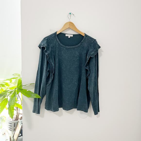 Eri + Ali Blue Long Sleeve Top Size 2X - Picture 1 of 5